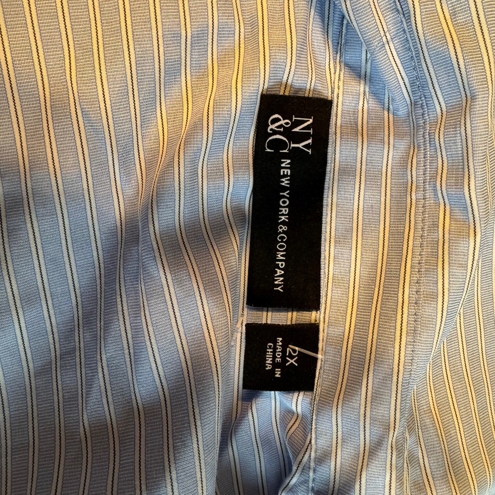 NYCo Blue striped button down